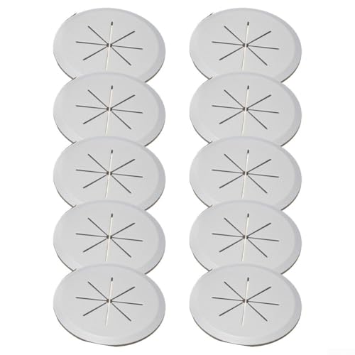 Schaffen Sie einen ordentlichen Arbeitsplatz mit 10 PVC-Schreibtisch-Kabellochabdeckungen (hellgrau) von Lastdaytime