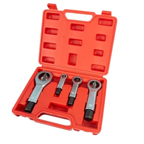 Schraubenentferner-Werkzeug-Set, 4 Stück, 9, 27 mm, Chrom-Vanadium-Stahl zum Spalten von verrosteten, gebrochenen festsitzenden Muttern und Schrauben mit äußerem Sechskantschraubenkopf Schraubenentferner-Werkzeug-Set, 4 Stück, 9, 27 mm, Chrom-Vanadium-Stahl zum Spalten von verrosteten, gebrochenen festsitzenden Muttern und Schrauben mit äußerem Sechskantschraubenkopf von Lastdaytime