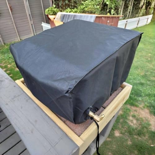 Schützende Terrassengrillabdeckung mit wasserdichtem Stoff, UV-beständige UPF 50+ Schicht, verstellbare Schnur, um ein Verrutschen zu verhindern, Schnallenverschluss und einfache Wartung (44,5 x 43,2 Schützende Terrassengrillabdeckung mit wasserdichtem Stoff, UV-beständige UPF 50+ Schicht, verstellbare Schnur, um ein Verrutschen zu verhindern, Schnallenverschluss und einfache Wartung (44,5 x 43,2 von Lastdaytime
