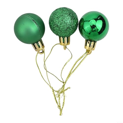 Stilvolle Packung mit 24 bruchsicheren Weihnachtsschmuck, perfekt für Urlaubsdekoration zu Hause oder Veranstaltungen (dunkelgrün) von Lastdaytime