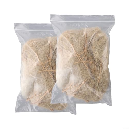 Vogelfuttermaterial 2er Pack Gemischte Natur Einstreu für Wellensittiche Papageien Finken Kanarienvögel aus Baumwolle Jute Seide Bast Geeignet für Vogelbau Vogelfuttermaterial 2er Pack Gemischte Natur Einstreu für Wellensittiche Papageien Finken Kanarienvögel aus Baumwolle Jute Seide Bast Geeignet für Vogelbau von Lastdaytime
