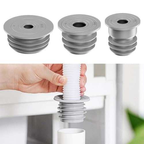 Waschmaschine Abflussrohr Dichtungsring mit Silikonabdeckung für Waschbecken und Mopp Poolabläufe, bietet zuverlässige Leckage und Prävention (L) von Lastdaytime