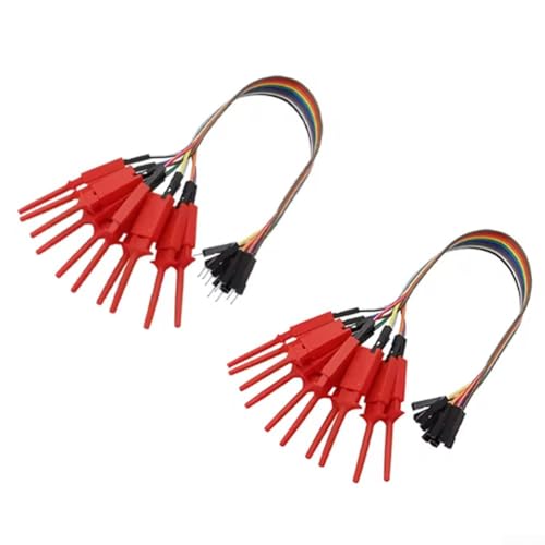 Zuverlässiges 20 cm Logikanalysator-Sonden-Kit mit flexiblen Kabelklemmen und 20 Pin-Optionen (rot) von Lastdaytime