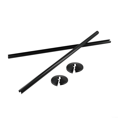 Zwei Heizkörper-Rohrabdeckungen plus Rohrmanschetten für 15 mm Rohre, je 500 mm lange Kunststoffrohre zur Verdeckung und zum Schutz von Rohren (schwarz) von Lastdaytime