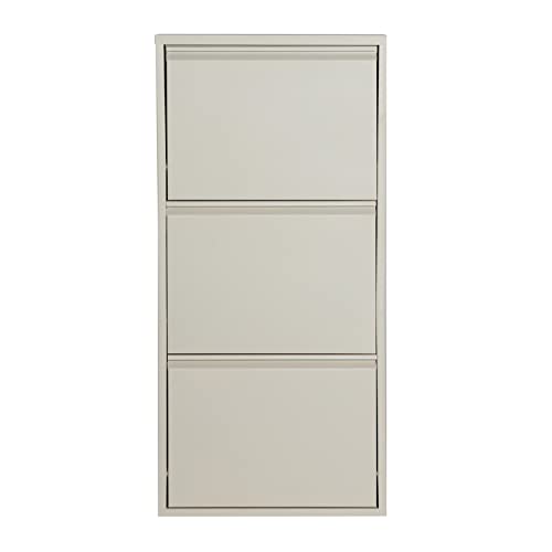 Lastdeco - NIJAR Schuhschrank | Schuhschrank aus Metall aus Stahl mit 3 Schubladen - Beige - 50 x 15 x 103 cm Lastdeco - NIJAR Schuhschrank | Schuhschrank aus Metall aus Stahl mit 3 Schubladen - Beige - 50 x 15 x 103 cm von Lastdeco
