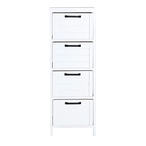 Lastdeco Soure Multi-Schrank, Nachttisch, Weiß, mit Schublade, aus Paulownia-Holz, 3 Schubladen, 32 x 27 x 90 cm Lastdeco Soure Multi-Schrank, Nachttisch, Weiß, mit Schublade, aus Paulownia-Holz, 3 Schubladen, 32 x 27 x 90 cm von Lastdeco