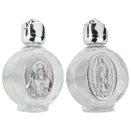 Latebebebe 2pcs Heilige Wasserflasche, 60 ml nachfüllbare klare kleine tragbare leere Lotionflaschen mit Deckel ätherischer Öle Behälterspender für Wohnhäuser Holy Water Container Latebebebe 2pcs Heilige Wasserflasche, 60 ml nachfüllbare klare kleine tragbare leere Lotionflaschen mit Deckel ätherischer Öle Behälterspender für Wohnhäuser Holy Water Container von Latebebebe