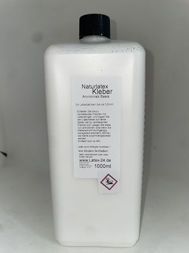 1Liter LATEXKLEBER Ammoniak-Basis Latex Meterware bis 0,6mm Leim Gummi Kleber Meterware Bahnen von Homry