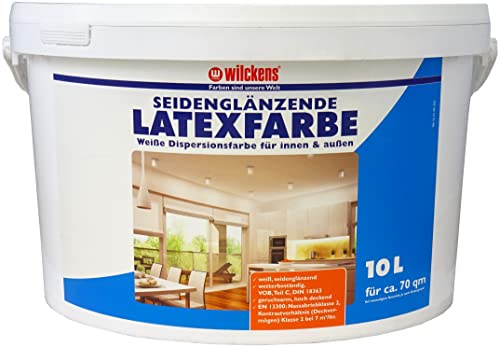 Wilckens Latexfarbe seidenglänzend, 10 l, Weiß von Wilckens