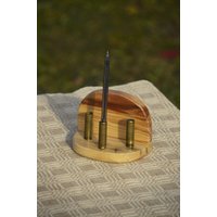 Holz-Schreibtisch-Organizer/ Handgemachter Military Style Stifthalter/ Halter Für Stifte Und Pinsel von LatgalianWoodMaster