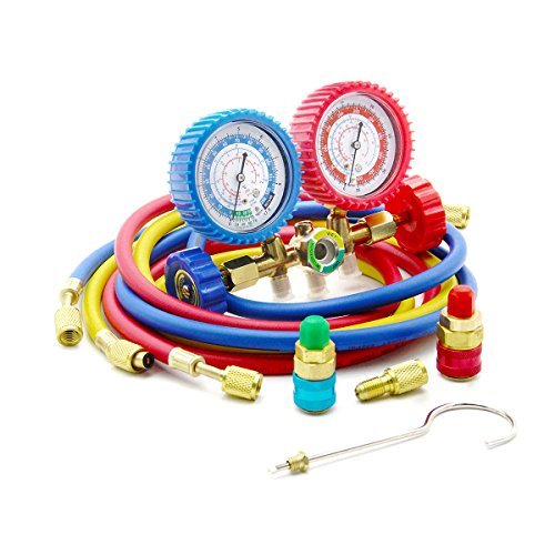 Latinaric Mannigfaltigkeit Manifold Gauge Set Auto Klimaanlage Für R134A R12 R22 R502 mit 5FT Schlauch von Latinaric