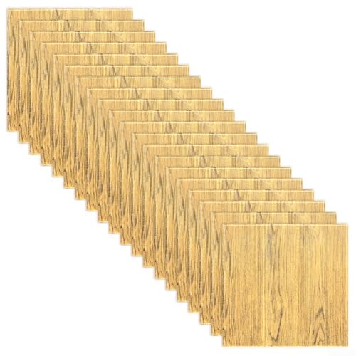 3D Fliesen Stein Ziegel Wandaufkleber Set von 20 Weichschaumplatten für Wanddekoration Verwendung in mehreren Räumen (Gelb) von LatoYard