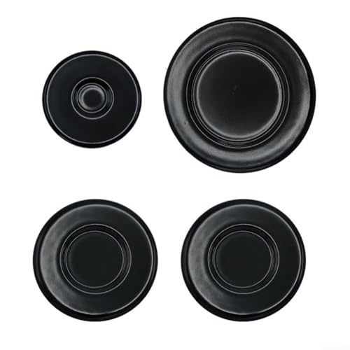 4 Brenner für Sabaf Gasherd-Brenner, 55 mm, 75 mm, 100 mm, Eisen-Aluminium, Set geeignet für mittelgroße Herdarten (konkav) von LatoYard