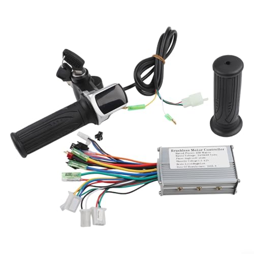 Bürstenloser Motorregler und LCD-Display Drosselklappen-Set, 15 A, für 24 V/36 V/48 V 250 W Batterien, Anti-Diebstahl-System und Spannungsschutz von LatoYard