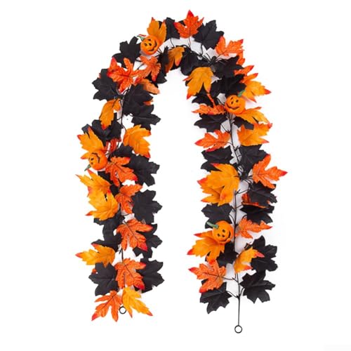 Dekorative Halloween-Blätter mit künstlichen Blättern schaffen eine herbstliche Atmosphäre für Wände, Zäune und Gartenräume aus langlebigem Kunststoff Dekorative Halloween-Blätter mit künstlichen Blättern schaffen eine herbstliche Atmosphäre für Wände, Zäune und Gartenräume aus langlebigem Kunststoff von LatoYard