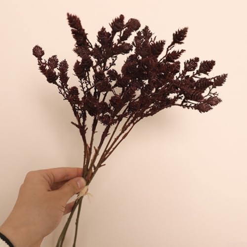 Dekorative Tannenzapfen in edlem Design perfekt für Kränze und saisonale Displays (dunkelrot) von LatoYard