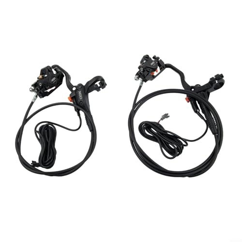 EBike Hydraulisches Bremsen-Set mit elektrischem Schalthebel, vorne links hinten rechts, kompatibel mit 140 mm bis 180 mm Scheibenbremsdurchmesser (vorne + hinten) von LatoYard