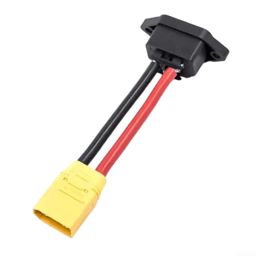 Für XT90 auf AC Ladebuchse Kabel für E Bike Elektroroller Batterieanschluss Kompatibel mit 36V 48V 72V Systemen, Kupferdraht mit Lötfixierung und Schutzkappe (70MM) von LatoYard