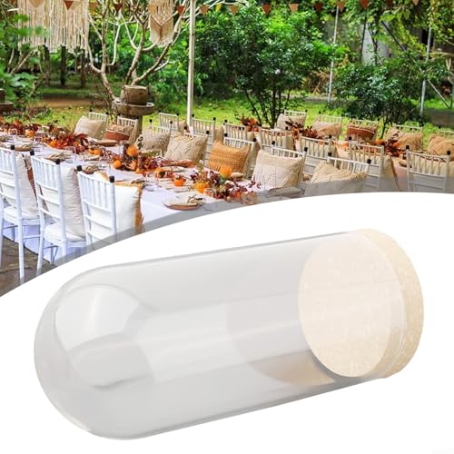 Glaskuppelabdeckung für Blumenvase und Sukkulenten mit Holzkork, Tischdekoration, DIY-Display und Schutz (8 x 18 cm) von LatoYard