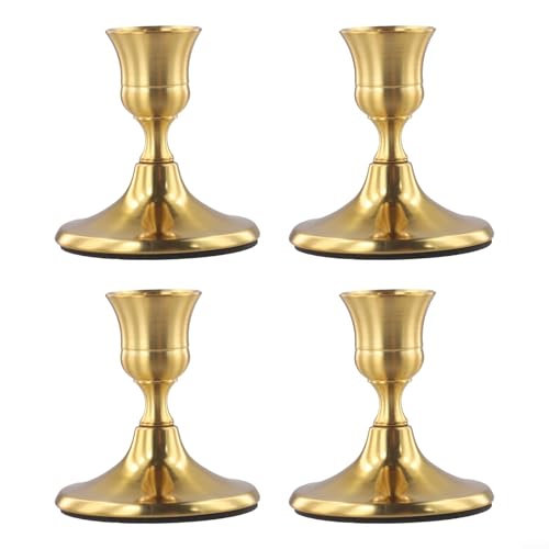 Kerzenhalter im Vintage-Design verschönern Ihre Atmosphäre zu Hause und bei Veranstaltungen mit Eleganz (4 Stück Kupfer) von LatoYard