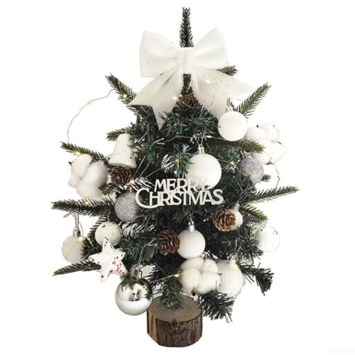 Kompakter 45 cm Desktop-Weihnachtsbaum mit PE-Material, für DIY Handwerk und saisonale Dekoration in begrenzten Räumen wie Büros oder Häusern (D) von LatoYard