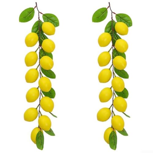 Künstliche Zitronenrattan-Streifen, 2-teiliges Set für nachhaltige Inneneinrichtung, bringt Frische ohne den Ärger Künstliche Zitronenrattan-Streifen, 2-teiliges Set für nachhaltige Inneneinrichtung, bringt Frische ohne den Ärger von LatoYard