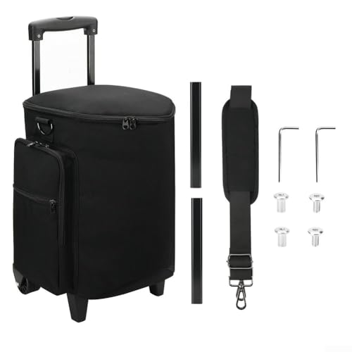 Lautsprechertasche mit einziehbarem Griff und rollenden Rädern für Bose Für S1 Pro und S1 Pro+, Multi Pocket Design für Zubehör, Nylon Schutzhülle für Reisen und Aufbewahrung Lautsprechertasche mit einziehbarem Griff und rollenden Rädern für Bose Für S1 Pro und S1 Pro+, Multi Pocket Design für Zubehör, Nylon Schutzhülle für Reisen und Aufbewahrung von LatoYard