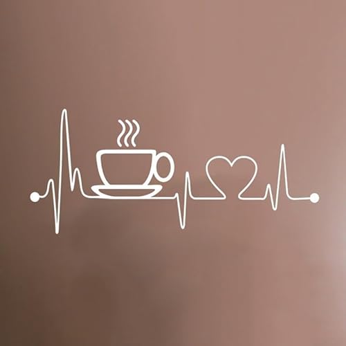 Lustiger und einzigartiger PVC-Wandaufkleber für Kaffeeliebhaber, einfach anzubringen und zu entfernen, Weiß Lustiger und einzigartiger PVC-Wandaufkleber für Kaffeeliebhaber, einfach anzubringen und zu entfernen, Weiß von LatoYard