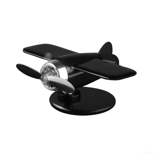 Solar Flugzeug Armaturenbrett Dekor 360 Grad Ornament für kreative Auto und Büro Dekoration (schwarz) von LatoYard