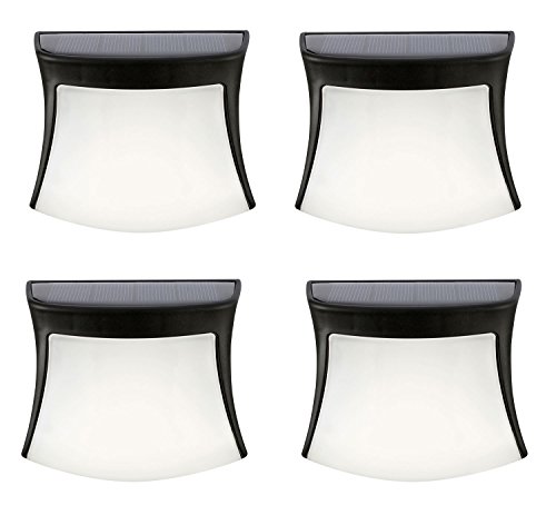 Solar Wandleuchte, Latta Alvor Solarleuchten für Außen 3 Led Solar Aussenleuchte Wasserdicht Solar Gartenleuchten Solarlampe für Garten Patio Weg Rinne Zaun (4pack) von Latta Alvor