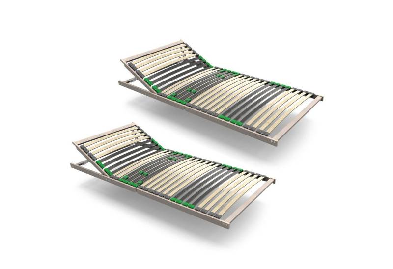 Lattenrost Lattenrost 90x200 verstellbares Kopfteil FERTIG MONTIERT aus Holz -2x, Lattenrost2go, Kopfteil manuell verstellbar, Fußteil nicht verstellbar, keine Montage von Lattenrost2go