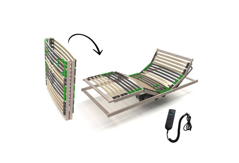 Lattenrost mit Motor Lattenrost MotoSTAR Reihe 90 x 200 cm, Lattenrost2go, Kopfteil motorisch verstellbar, Fußteil motorisch verstellbar, mit Notabsenkung von Lattenrost2go