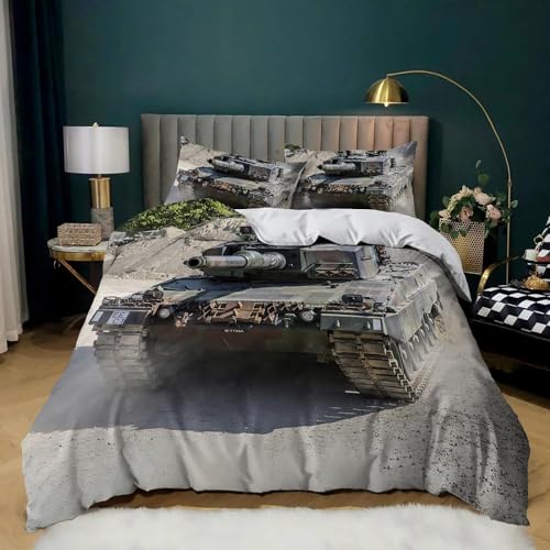 Bettwäsche 140x200 Panzer, Winter Weiche Mikrofaser Bettwäsche-Set Panzer Bettbezug und 2 Kissenbezug 80x80 cm, 3 teilig Bettwaren 3D Bettbezüge Set #7616 Bettwäsche 140x200 Panzer, Winter Weiche Mikrofaser Bettwäsche-Set Panzer Bettbezug und 2 Kissenbezug 80x80 cm, 3 teilig Bettwaren 3D Bettbezüge Set #7616 von Latwerio