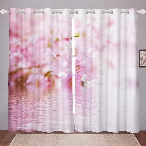 Latwerio 3D Drucken Gardinen Kirschblüten Wohnzimmer Vorhänge, Kirschblüten Vorhang Blickdicht Ösen Wärmeisolierend Gardine, Schlafzimmer Deko Curtain 2 Stücke 75 x 166 cm BxH w8406 Latwerio 3D Drucken Gardinen Kirschblüten Wohnzimmer Vorhänge, Kirschblüten Vorhang Blickdicht Ösen Wärmeisolierend Gardine, Schlafzimmer Deko Curtain 2 Stücke 75 x 166 cm BxH w8406 von Latwerio