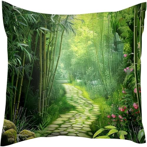 Latwerio 3D Kissenbezug 40x40 cm Grün Mikrofaser Kissenbezüge Bambus Dekorative Kissenbezug Kissenhülle 2er Set für Sofa Couch Auto Schlafzimmer Zuhause Outdoor Deko Pillowcase 2 Stück D137 Latwerio 3D Kissenbezug 40x40 cm Grün Mikrofaser Kissenbezüge Bambus Dekorative Kissenbezug Kissenhülle 2er Set für Sofa Couch Auto Schlafzimmer Zuhause Outdoor Deko Pillowcase 2 Stück D137 von Latwerio