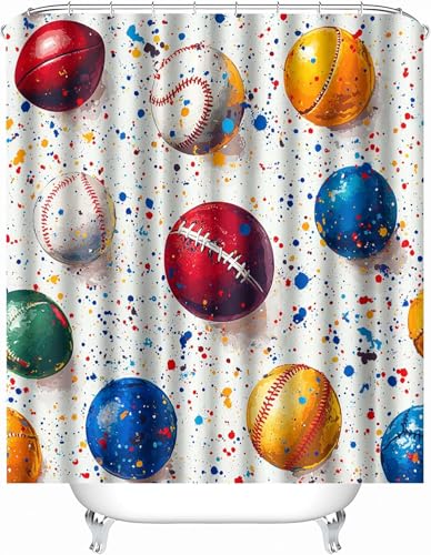 Latwerio Duschvorhang Fußball 3D Duschvorhang Antischimmel 200x200 cm Ballspiele Badezimmer Vorhang Wasserdicht Duschvorhänge Waschbar Bad Vorhäng für Badewanne mit 12 Haken W3669 Latwerio Duschvorhang Fußball 3D Duschvorhang Antischimmel 200x200 cm Ballspiele Badezimmer Vorhang Wasserdicht Duschvorhänge Waschbar Bad Vorhäng für Badewanne mit 12 Haken W3669 von Latwerio