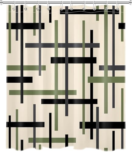 Latwerio Duschvorhang Grün Schwarz 3D Duschvorhang Antischimmel 180x180 cm Geometrie Badezimmer Vorhang Wasserdicht Duschvorhänge Waschbar Bad Vorhäng für Badewanne mit 12 Haken V1019 Latwerio Duschvorhang Grün Schwarz 3D Duschvorhang Antischimmel 180x180 cm Geometrie Badezimmer Vorhang Wasserdicht Duschvorhänge Waschbar Bad Vorhäng für Badewanne mit 12 Haken V1019 von Latwerio