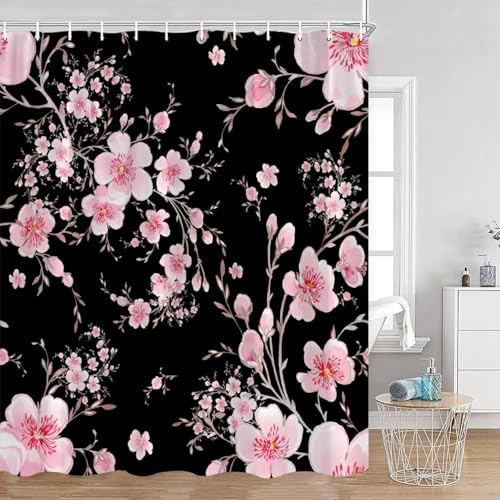 Latwerio Duschvorhang Rosa Blüten 3D Duschvorhang Antischimmel 120 x 180 cm Kirschblüten Badezimmer Vorhang Wasserdicht Duschvorhänge Waschbar Bad Vorhäng für Badewanne mit 8 Haken V1129 Latwerio Duschvorhang Rosa Blüten 3D Duschvorhang Antischimmel 120 x 180 cm Kirschblüten Badezimmer Vorhang Wasserdicht Duschvorhänge Waschbar Bad Vorhäng für Badewanne mit 8 Haken V1129 von Latwerio