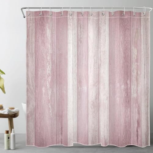 Latwerio Duschvorhang Rosa Streifen 3D Duschvorhang Antischimmel 200x200 cm Retro Badezimmer Vorhang Wasserdicht Duschvorhänge Waschbar Bad Vorhäng für Badewanne mit 12 Haken V1161 Latwerio Duschvorhang Rosa Streifen 3D Duschvorhang Antischimmel 200x200 cm Retro Badezimmer Vorhang Wasserdicht Duschvorhänge Waschbar Bad Vorhäng für Badewanne mit 12 Haken V1161 von Latwerio