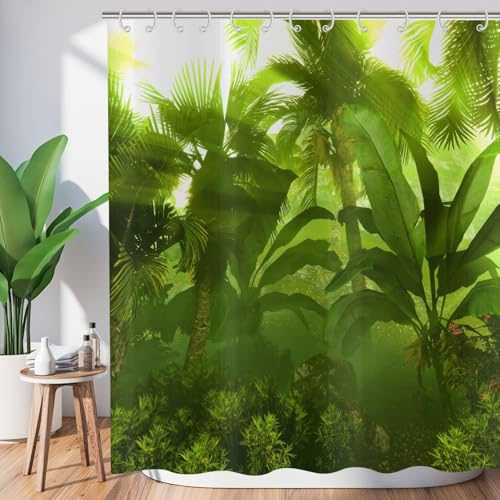 Latwerio Duschvorhang Tropisch 3D Duschvorhang Antischimmel 180x180 cm Palmen Badezimmer Vorhang Wasserdicht Duschvorhänge Waschbar Bad Vorhäng für Badewanne mit 12 Haken V1145 Latwerio Duschvorhang Tropisch 3D Duschvorhang Antischimmel 180x180 cm Palmen Badezimmer Vorhang Wasserdicht Duschvorhänge Waschbar Bad Vorhäng für Badewanne mit 12 Haken V1145 von Latwerio
