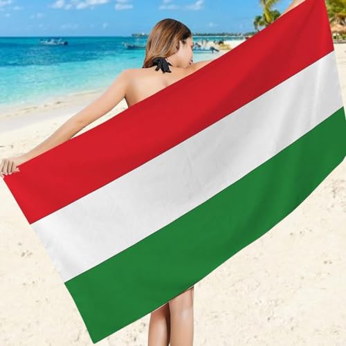 Latwerio Strandtuch Italien-Flagge, 3D Handtuch Italien-Flagge Badetücher, Absorbierendem Strandtuch Mikrofaser Weich Badetuch für Camping Fitnessstudio Reise Strandhandtuch 70x150 cm A4659 von Latwerio