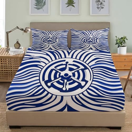Spannbettlaken 120x200 cm Abstrakte Linien Weiches Mikrofaser 3D Bettlaken Spannbetttuch für Kinder Erwachsene, Ruder Bettlaken 120x200 Tiefe Tasche 30 cm Mit 2 Kissenbezügen 80x80 cm S1670 Spannbettlaken 120x200 cm Abstrakte Linien Weiches Mikrofaser 3D Bettlaken Spannbetttuch für Kinder Erwachsene, Ruder Bettlaken 120x200 Tiefe Tasche 30 cm Mit 2 Kissenbezügen 80x80 cm S1670 von Latwerio