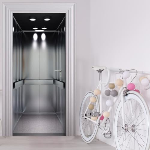 Türbekleben Aufzug Türtapete, Selbstklebend TürPoster Aufzug Türbilder, 3D Fototapete Türfolie Poster Tapete Türaufkleber Tür Tapeten 86 x 200 cm q.4209 von Latwerio