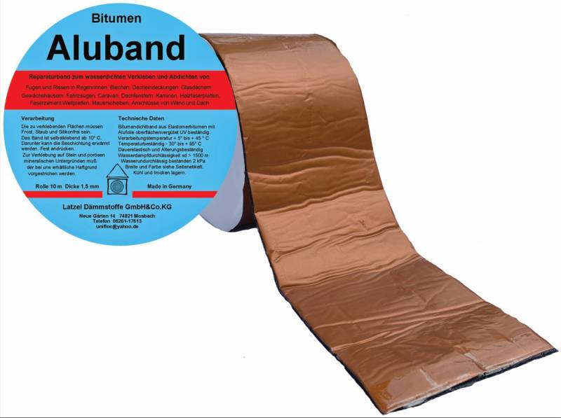 Latzel Dämmstoffe Dichtband Bitumen Aluband Dichtband 100 mm Verschiedene Farben von Latzel Dämmstoffe