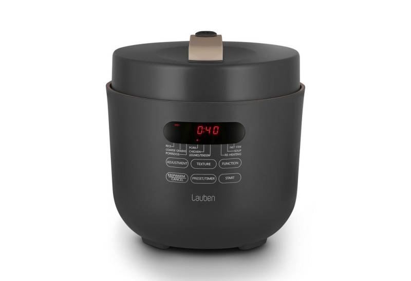 Lauben Schnellkochtopf Electric Pressure Cooker 5000AT, Druckkochtopf, 9 Programme, 5 Liter, Aluminium, Reiskocher, Multikocher, One-Touch-Ventil von Lauben