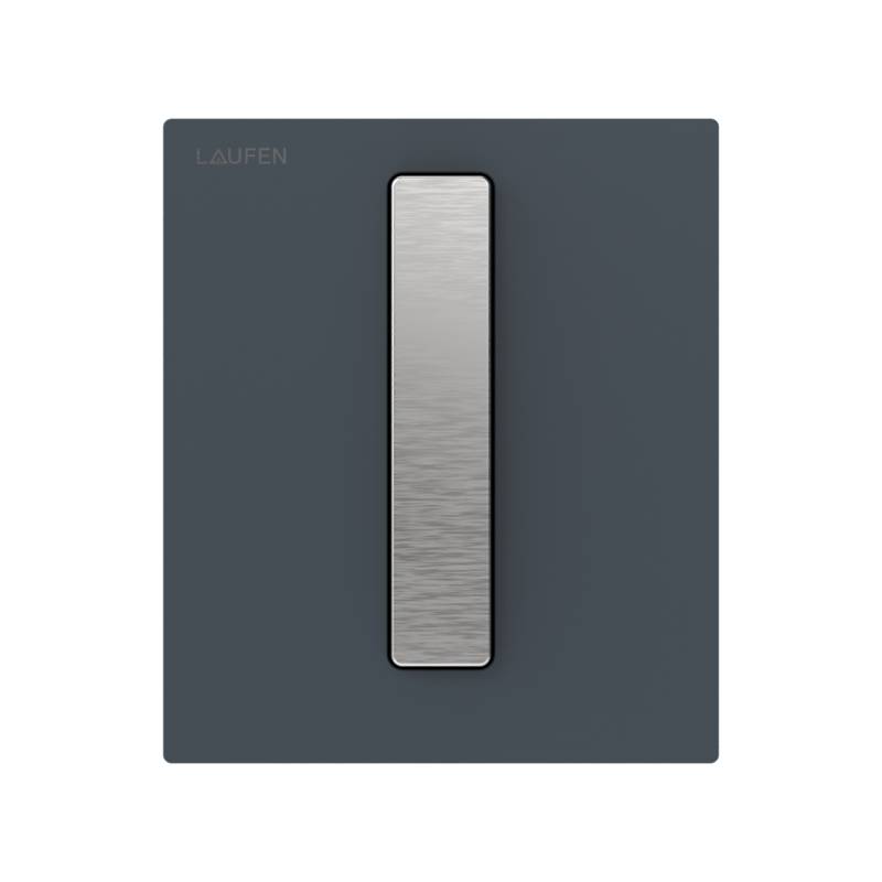 LAUFEN AU102 INEO Betätigungsplatte, für Urinal, Glas, Betätigungstaste in Edelstahl-Optik, 125x145x10mm, H9091020780001 von Laufen