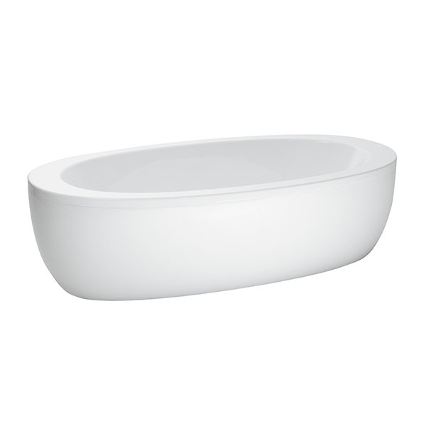 Laufen Badewanne Acryl freistehend Il Bagno Alessi one 2030x1020x460mm, inkl. Schürze, inkl. Fußgestell, weiß von Laufen