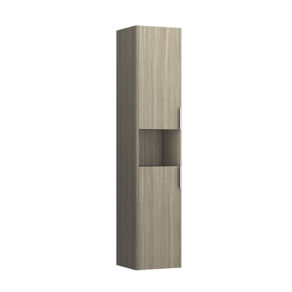 Laufen Base Hochschrank, 2 Türen, Scharnier rechts, offene Ablage, 350x335x1650mm, H402692110, Farbe: Ulme hell von Laufen