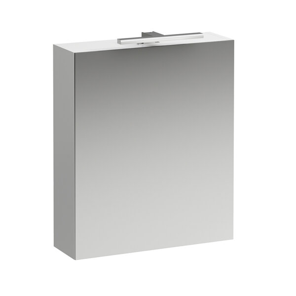 Laufen Base Spiegelschrank 600 mm, 1 Tür, LED- Licht Element, Scharnier links, Farbe: Weiß glänzend von Laufen