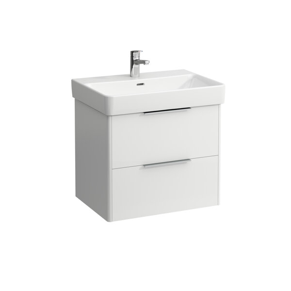 Laufen Base Waschtischunterschrank, 2 Schubladen, für Waschtisch 810964, Farbe: Snow (weiß matt) - H4022921102601 von Laufen